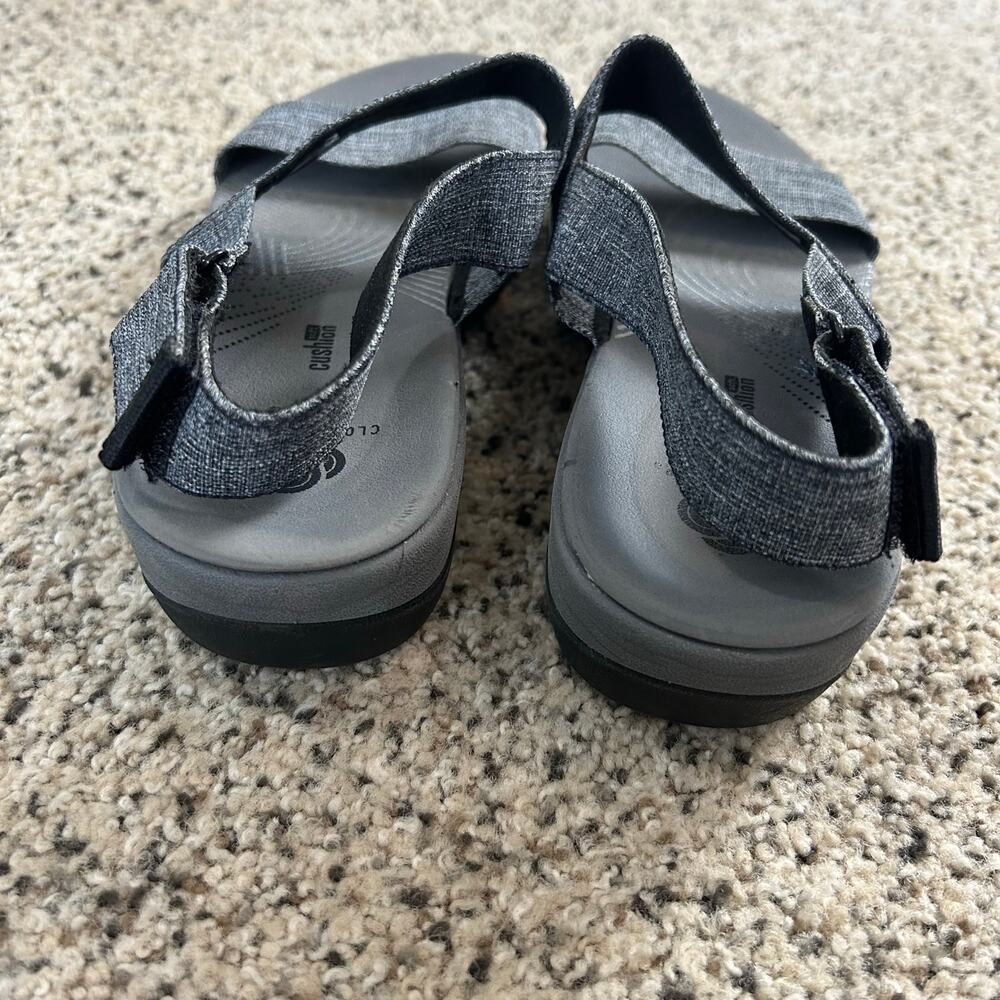 Clarks Gray Fabric Slingback Sandals - Picture 7 of 7